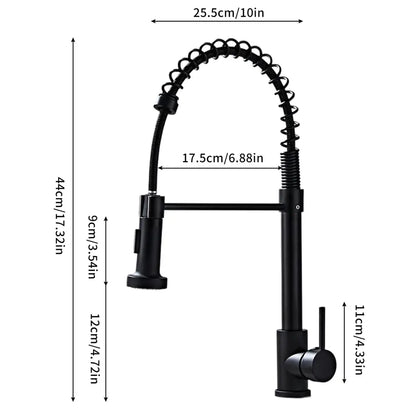 Robinet de Cuisine Mitigeur Extractible Nickel Brossé Évier 360