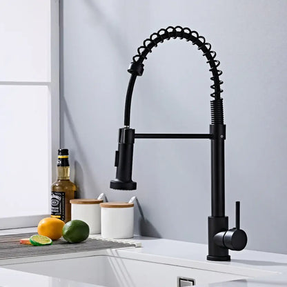 Robinet de Cuisine Mitigeur Extractible Nickel Brossé Évier 360