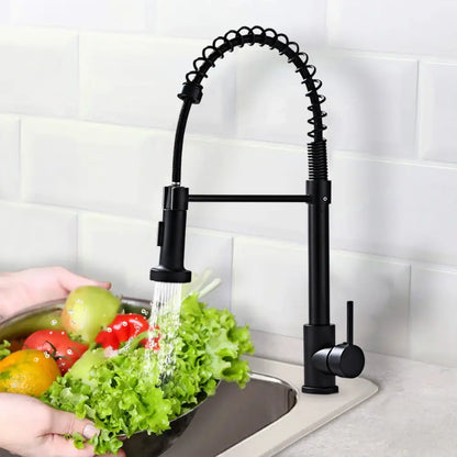 Robinet de Cuisine Mitigeur Extractible Nickel Brossé Évier 360