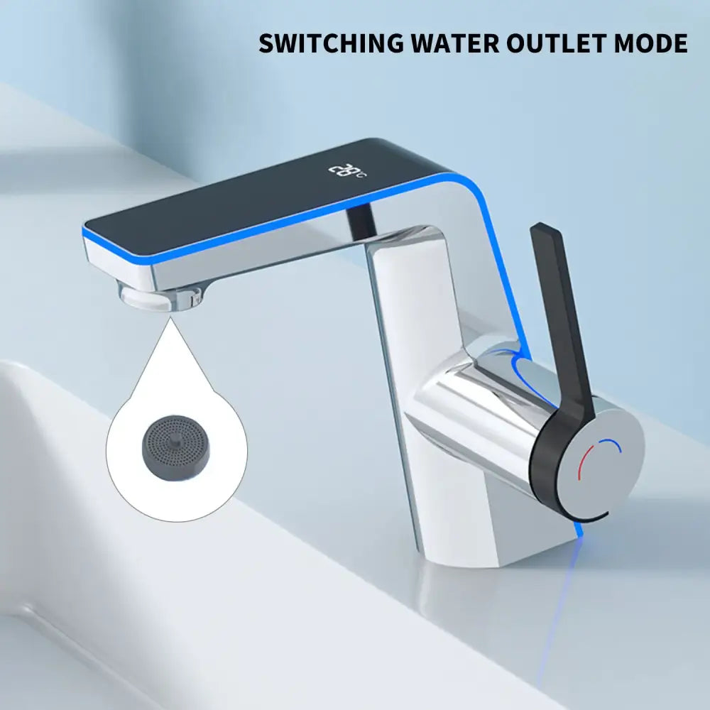 Robinet Lavabo Luxe Avec Affichage Température LED Numérique