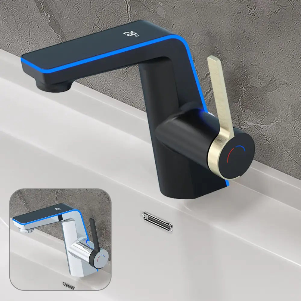 Robinet Lavabo Luxe Avec Affichage Température LED Numérique