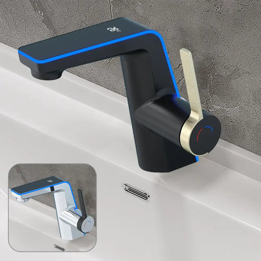 Robinet lavabo luxe avec affichage température LED numérique