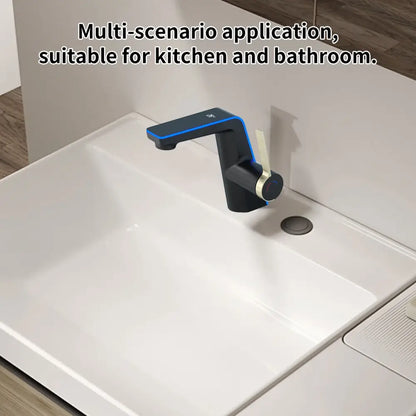 Robinet lavabo luxe avec affichage température LED numérique