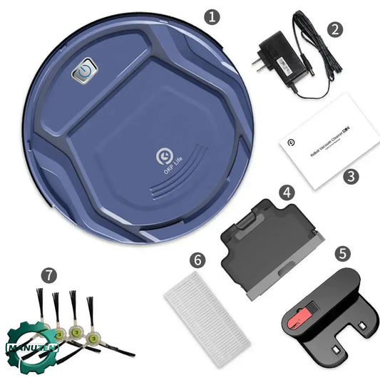 Robot aspirateur 2 000 Pa – programmation et retour en charge - Bleu / Prise européenne / Allemagne - robot aspirateur