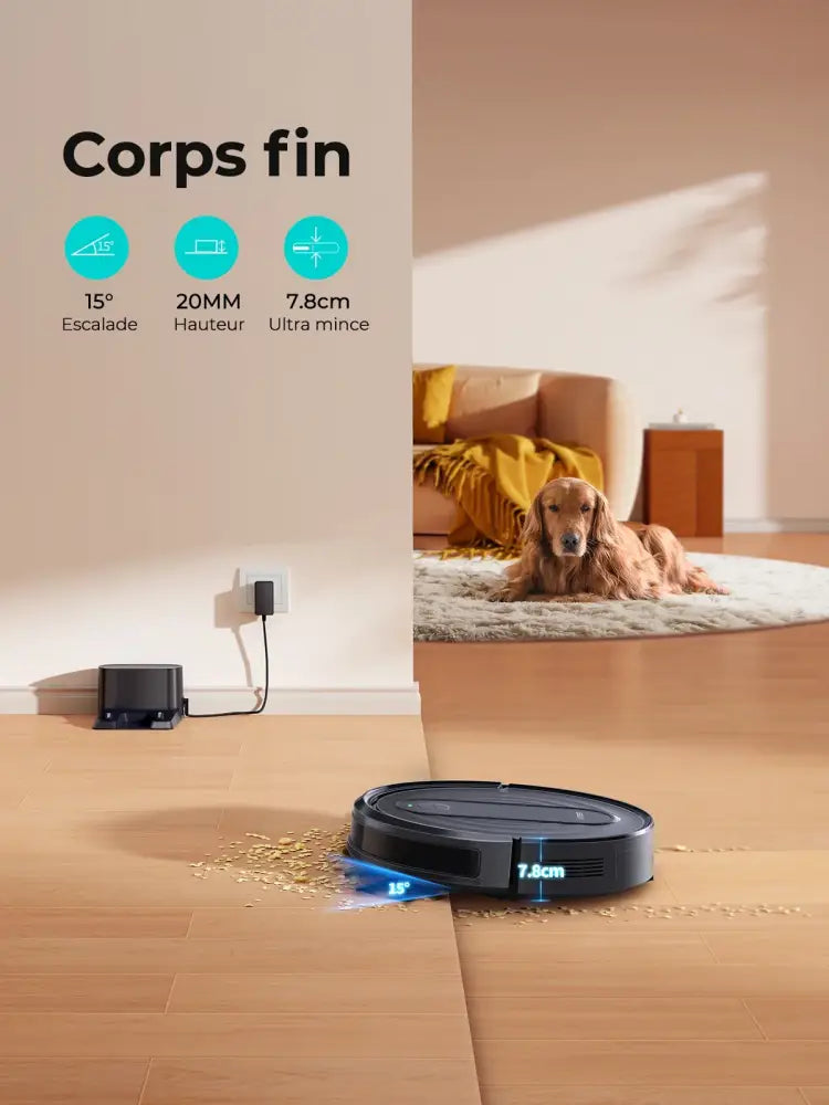 Robot aspirateur laveur 3 en 1 avec application - robot aspirateur laveur connecté 3 en 1