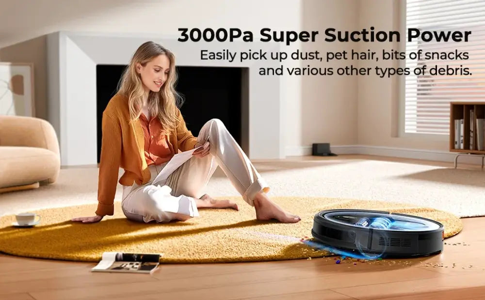 Robot aspirateur laveur 3 en 1 avec application - robot aspirateur laveur connecté 3 en 1