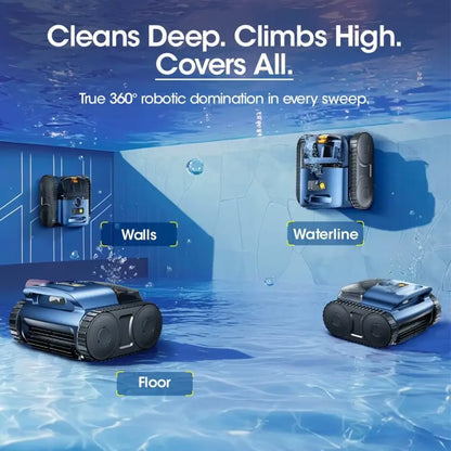 Robot nettoyeur piscine sans fil seauto SAT 25 trace drive navigation sonar