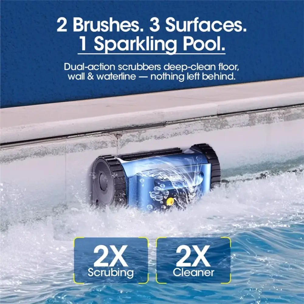 Robot nettoyeur piscine sans fil seauto SAT 25 trace drive navigation sonar