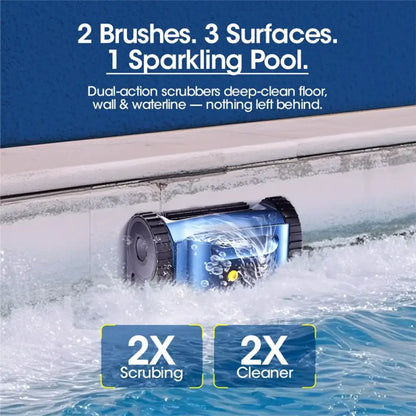 Robot nettoyeur piscine sans fil seauto SAT 25 trace drive navigation sonar
