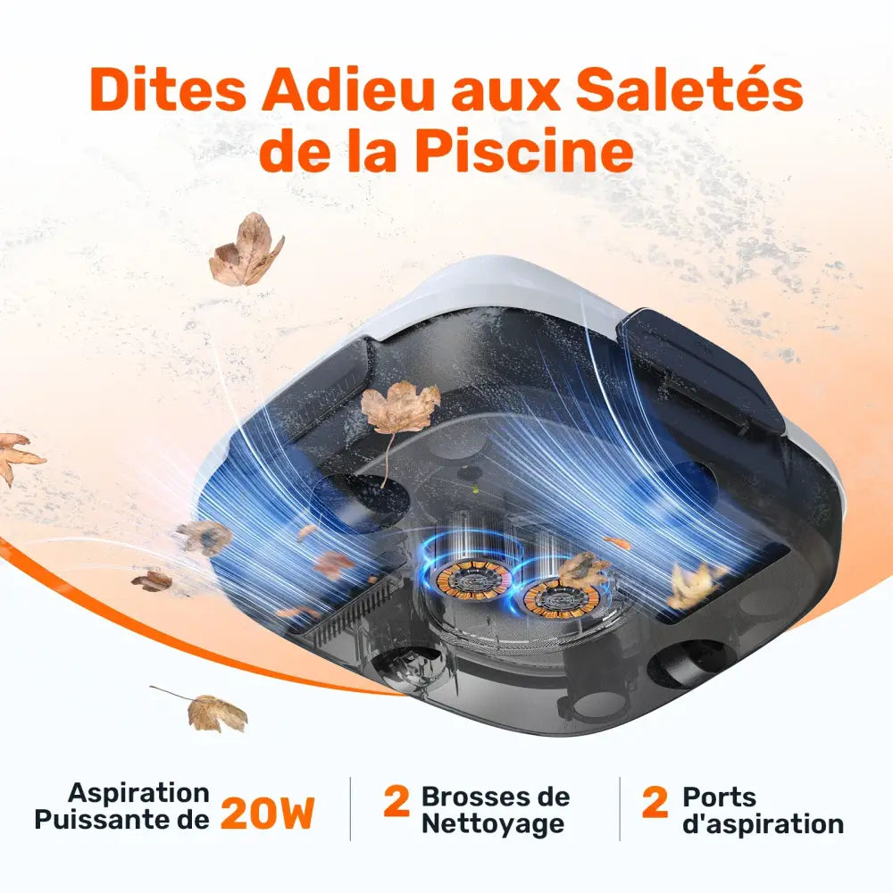 Robot Piscine Sans Fil Aspirateur Pour Piscine Hors Sol Portable