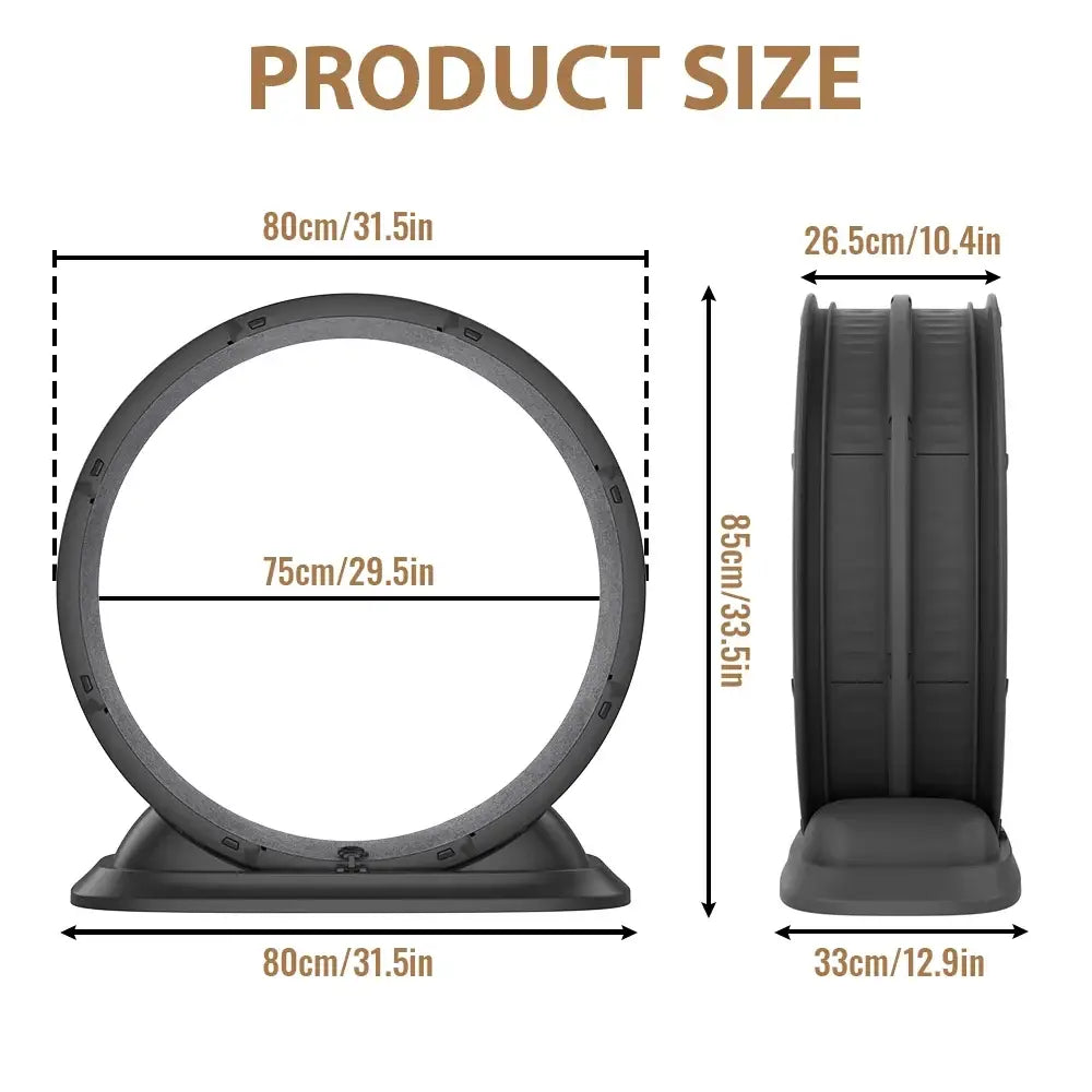 Roue d’exercice pour chat 80 cm avec tapis amovible – photo produit 5