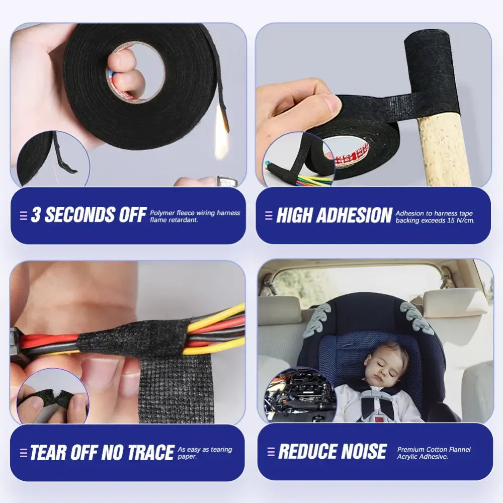 Ruban adhésif textile résistant à la chaleur – 10 m × 25 mm – détail produit 5