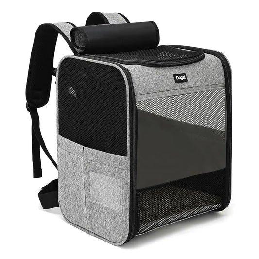 Sac à dos de transport pour chat ou chien – jusqu’à 10 kg – variante Gris – 34 × 27 × 40 cm