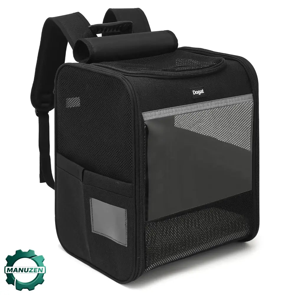 Sac à dos de transport pour chat ou chien – jusqu’à 10 kg – variante Noir – 34 × 27 × 40 cm
