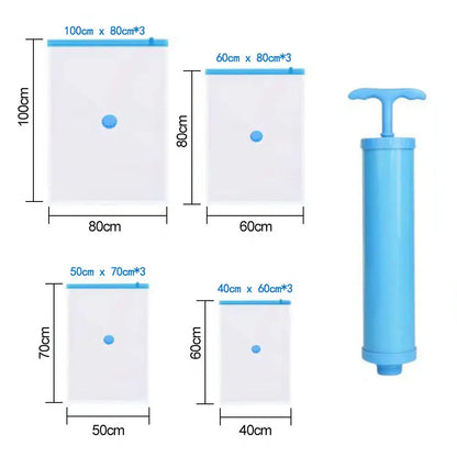 Sacs de rangement sous vide réutilisables – lot de 12 – Lot de 12 sacs