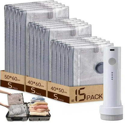 Sacs sous vide avec pompe rechargeable – lots 9 à 15 - sacs sous vide pompe rechargeable