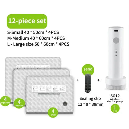 Sacs sous vide avec pompe rechargeable – lots 9 à 15 - sacs sous vide pompe rechargeable