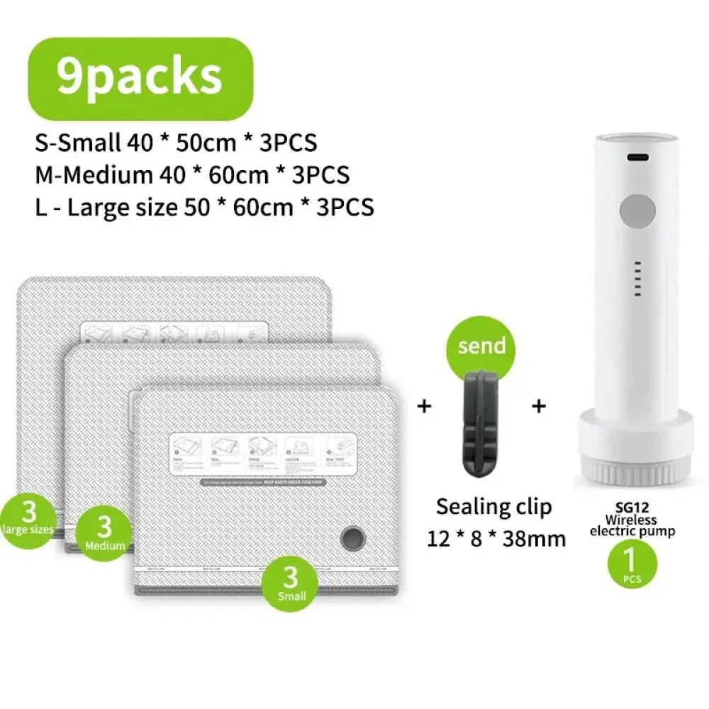 Sacs sous vide avec pompe rechargeable – lots 9 à 15 - sacs sous vide pompe rechargeable