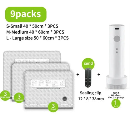 Sacs sous vide avec pompe rechargeable – lots 9 à 15 - sacs sous vide pompe rechargeable