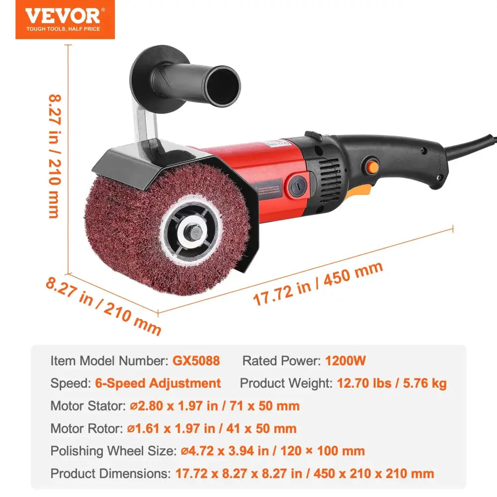 Satinatrice Métal et Bois 1300 W – 6 Vitesses - 1200 W / République tchèque - Ponceuses polisseuses et abrasifs