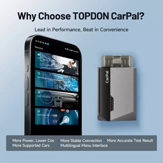 Scanner OBD2 bluetooth TOPDON carpal — diagnostic auto