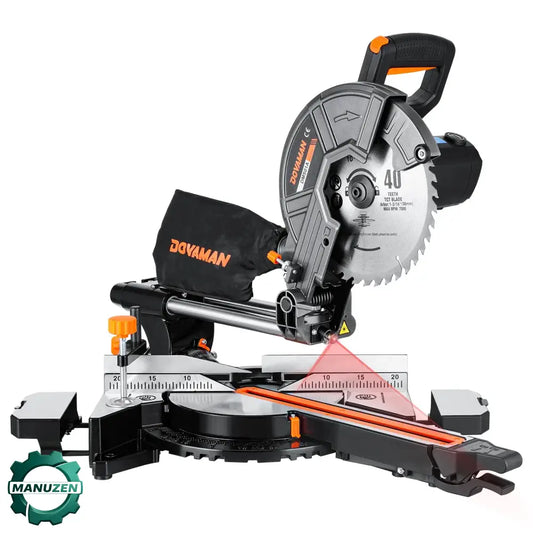 Scie à onglet radiale 2 000 W – laser et 3 lames - Noir / Depuis l’Allemagne - scie onglet radiale 2000 W