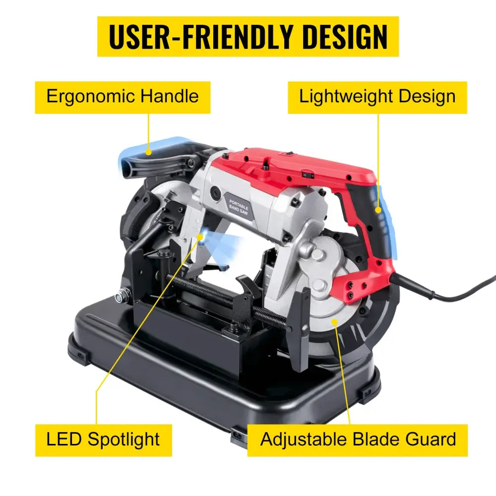 Scie à ruban portative 1100 W avec socle – 127 mm