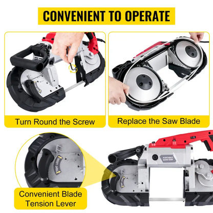 Scie à ruban portative 1100 W avec socle – 127 mm