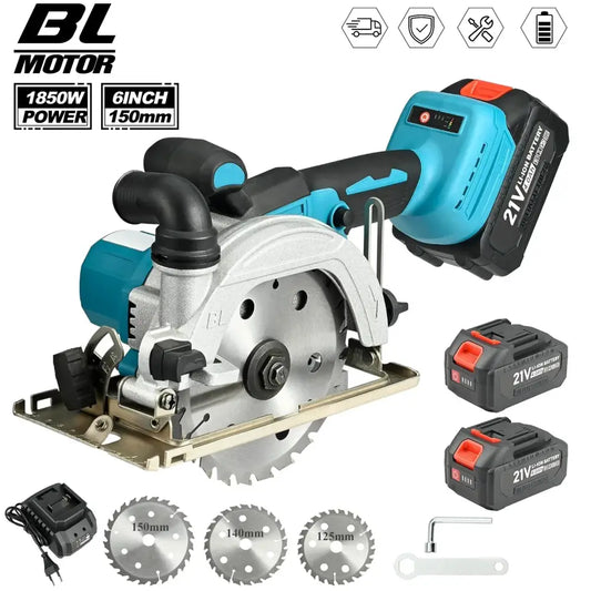 Scie circulaire sans fil 1850 W 150 mm — 2 batteries