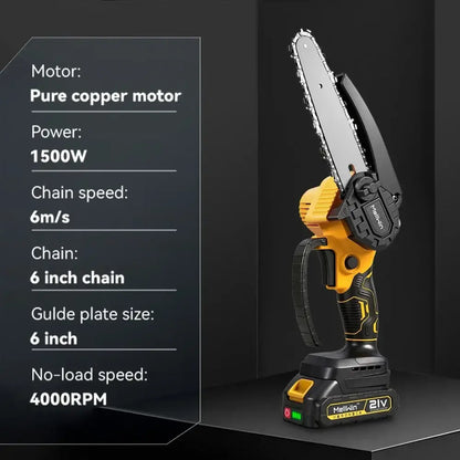 Scie Électrique Sans Fil 6 Pouces Mini Tronçonneuse Jardin Makita 18V