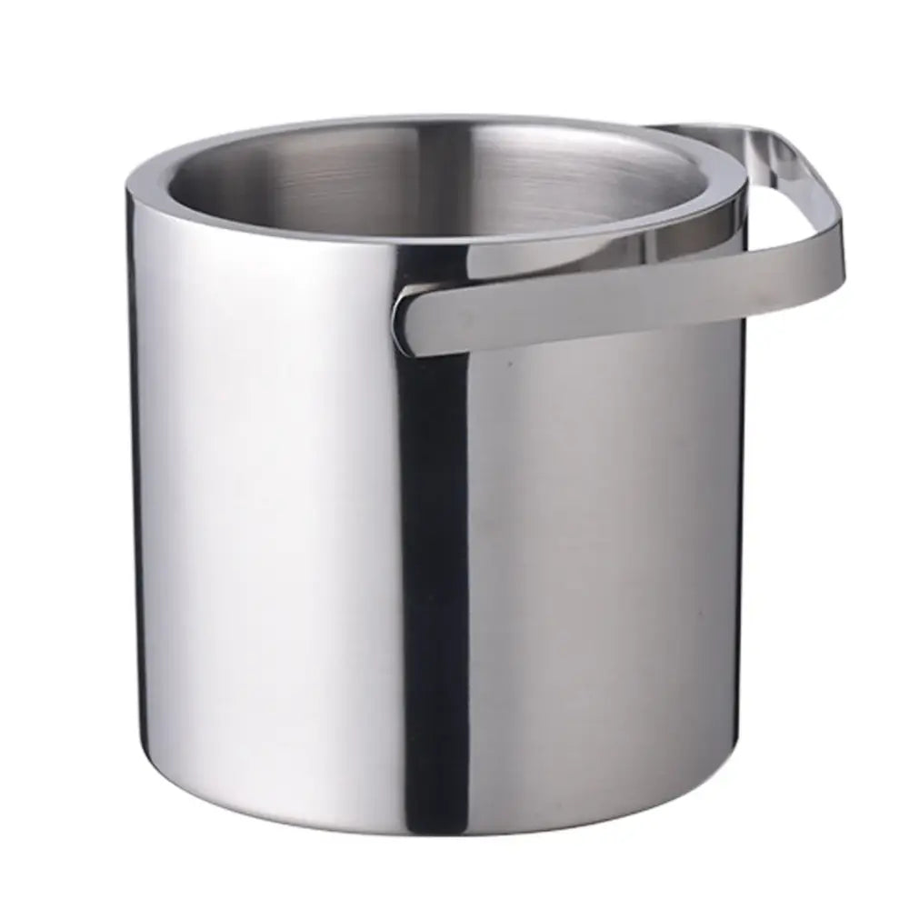 Seau à glace isolé double paroi 1,3 L avec pinces et couvercle