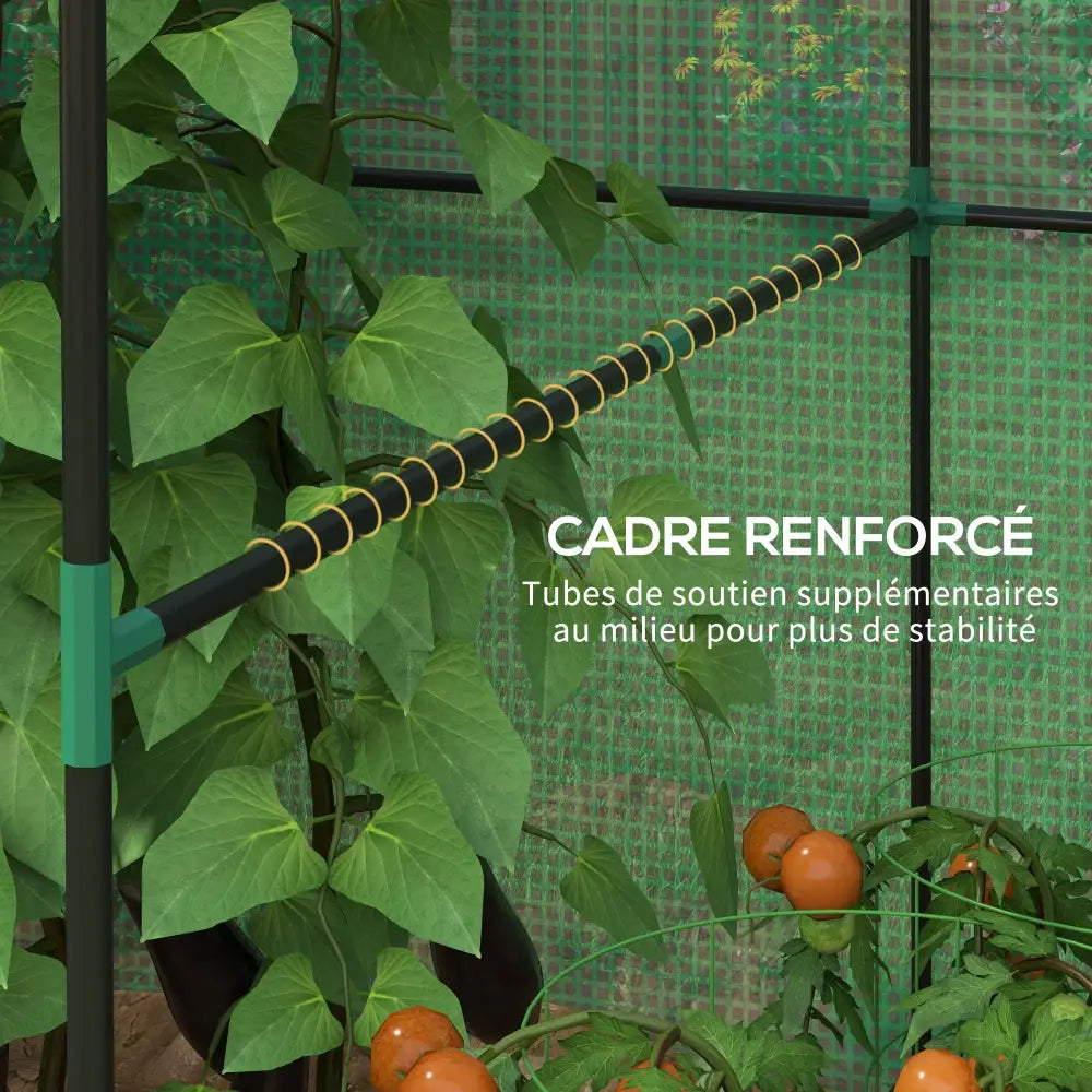 Serre de jardin avec bâche PE 200 × 140 × 200 cm – verte – photo produit 4