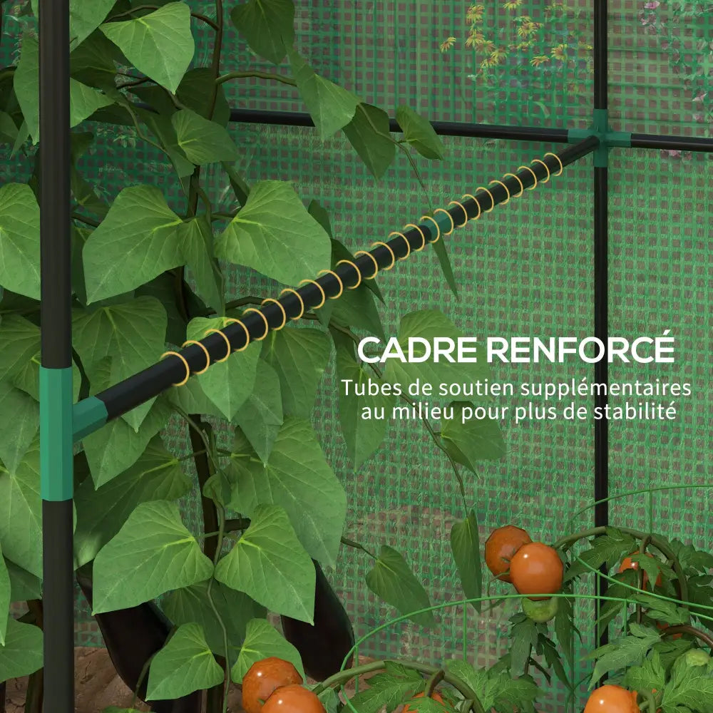 Serre de jardin avec bâche PE 200 × 140 × 200 cm – verte – photo produit 10