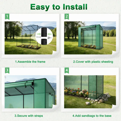 Serre tomates PE 140 g/m² – 200 × 80 × 150 cm – détail 3