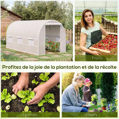 Serre tunnel 8 m² avec porte zippée – photo complémentaire 9