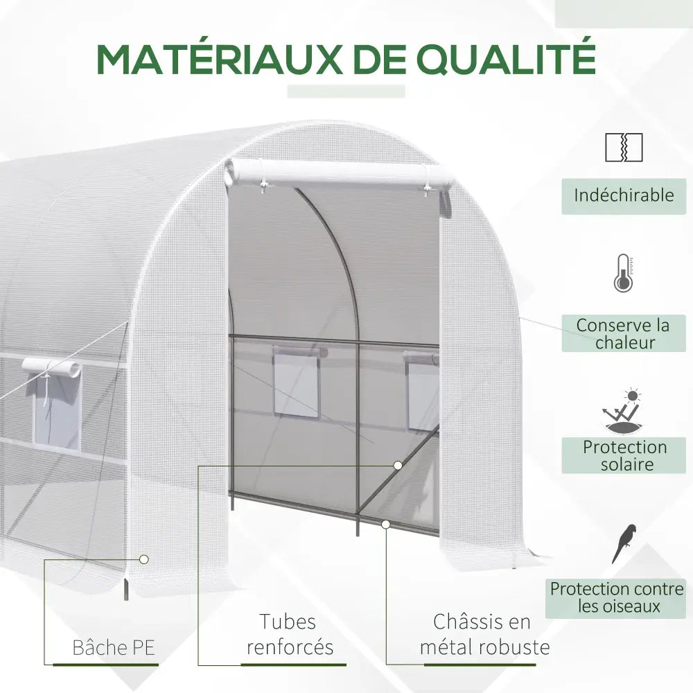 Serre tunnel de jardin avec 6 fenêtres – photo complémentaire 4