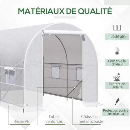 Serre tunnel de jardin avec 6 fenêtres – photo complémentaire 4