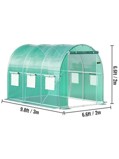 Serre Tunnel Etanche 15x7x7 à 20x10x7 Pieds 3x2x2 m (10x7x7 ft)