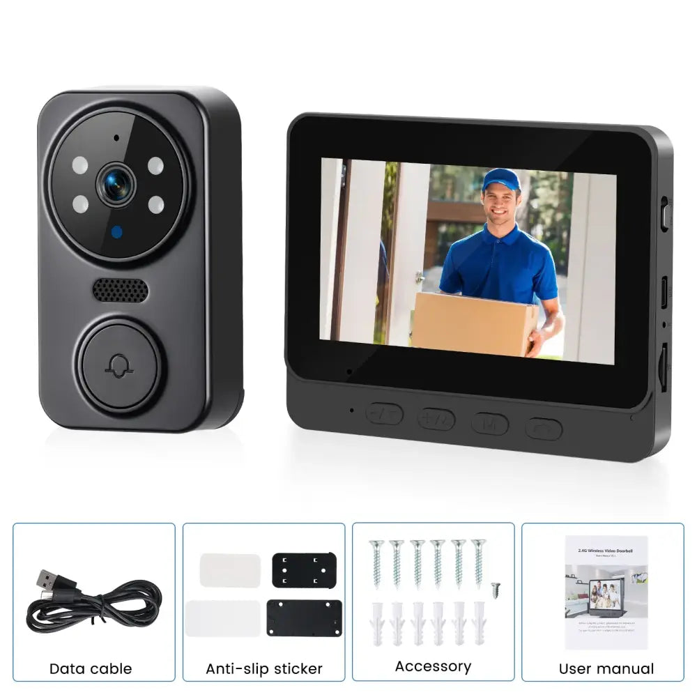 Sonnette vidéo sans fil avec écran IPS 4,3 pouces – photo produit 8
