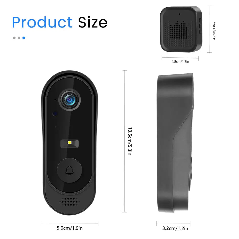 Sonnette vidéo Wi‑Fi IP64 avec vision nocturne – photo produit 8