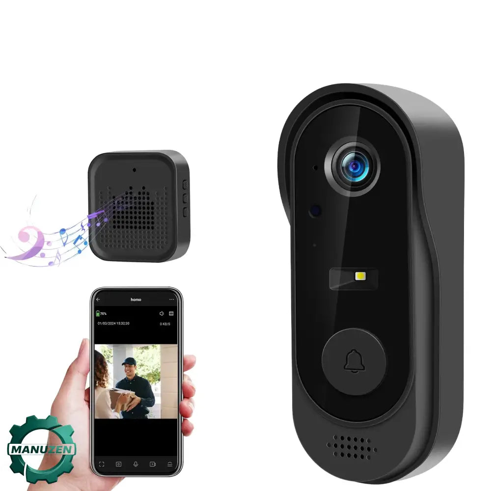 Sonnette vidéo Wi‑Fi IP64 avec vision nocturne – photo produit 5