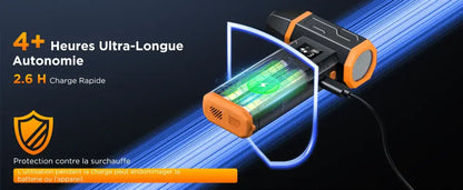 Souffleur dépoussiérant rechargeable 120 W – 3 vitesses - Noir / France - souffleur dépoussiérant rechargeable
