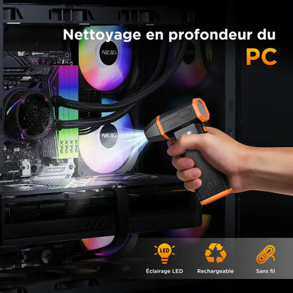 Souffleur dépoussiérant rechargeable 120 W – 3 vitesses - Noir / France - souffleur dépoussiérant rechargeable