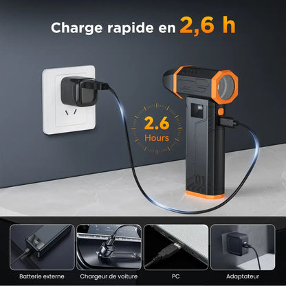 Souffleur dépoussiérant rechargeable 120 W – 3 vitesses - Noir / France - souffleur dépoussiérant rechargeable