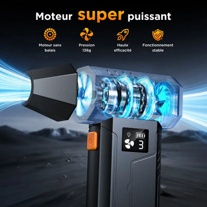 Souffleur dépoussiérant rechargeable 120 W – 3 vitesses - Noir / France - souffleur dépoussiérant rechargeable