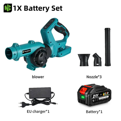 Souffleur Électrique Sans Fil 270° Rotation 3 Vitesses compatible Makita - 1 batterie / Pologne