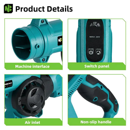 Souffleur Électrique Sans Fil 270° Rotation 3 Vitesses compatible Makita