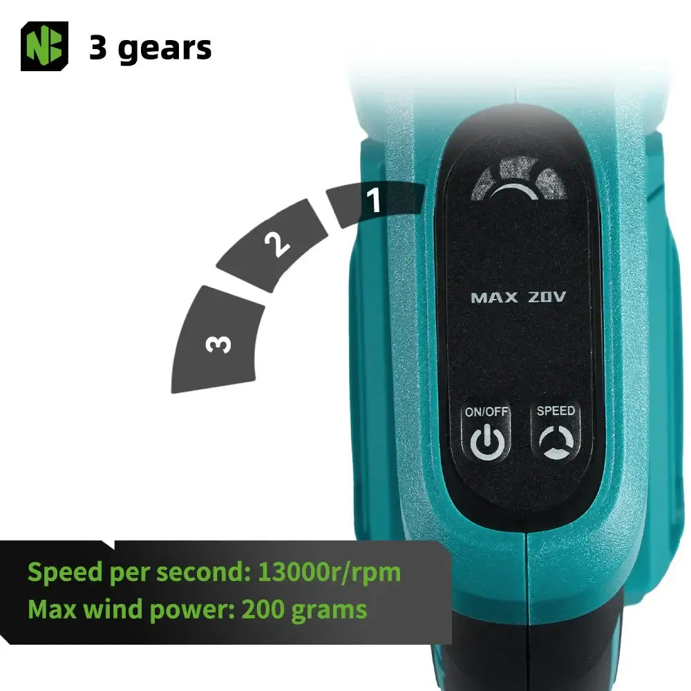 Souffleur Électrique Sans Fil 270° Rotation 3 Vitesses compatible Makita
