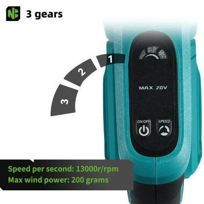 Souffleur Électrique Sans Fil 270° Rotation 3 Vitesses compatible Makita