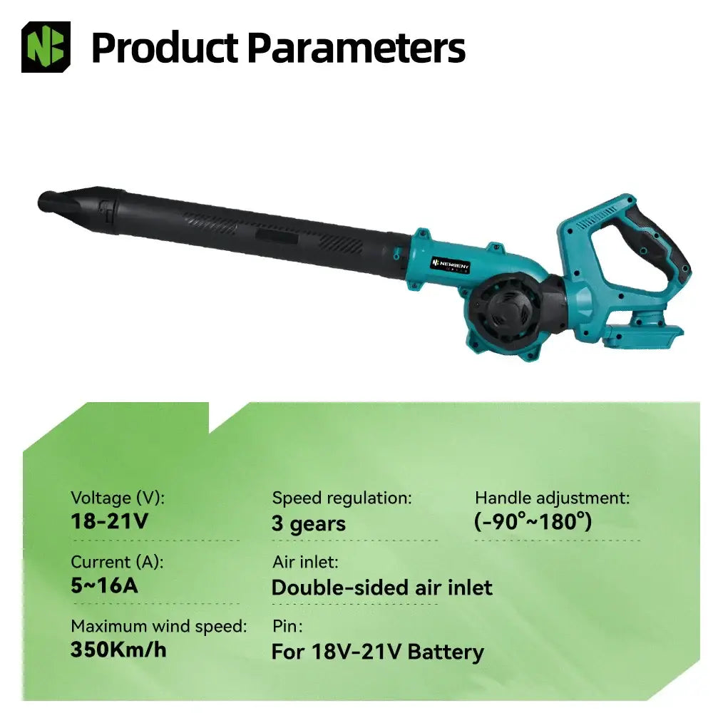 Souffleur Électrique Sans Fil 270° Rotation 3 Vitesses compatible Makita